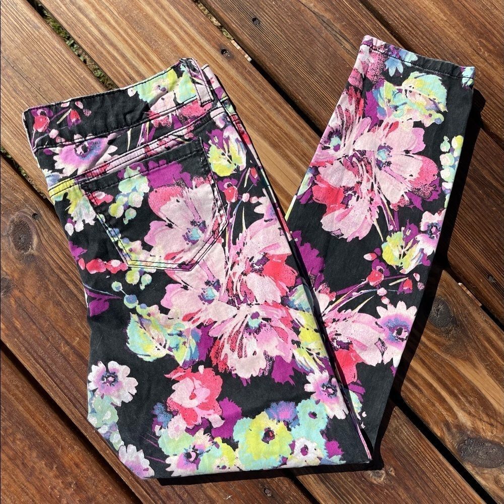 Candies skinny floral jeans